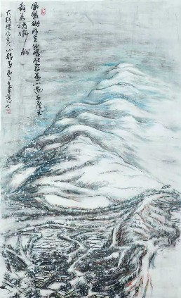 《黄山积雪》炉桥镇古八景之六.jpg